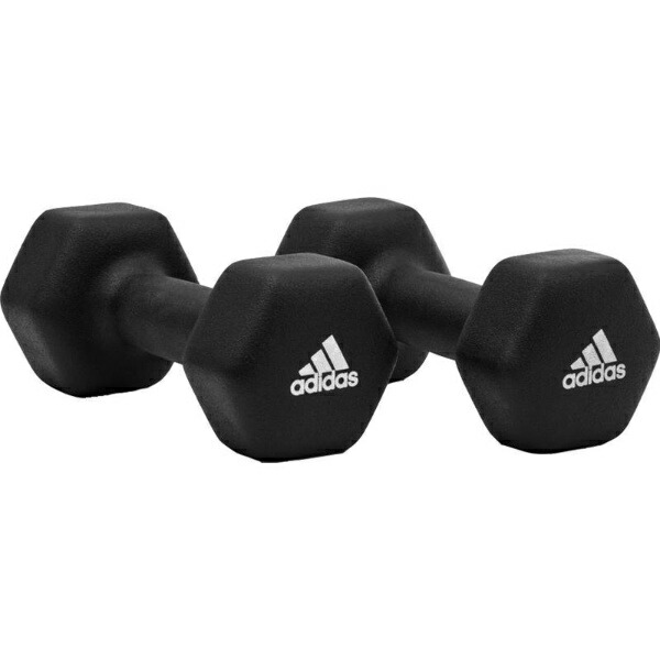 adidas Neoprene Dumbbells Training Weight Training Black 5kg x 2 Pairs ADWT-11405