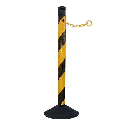300x870mm Chain Stand (Built-in Chain / Yellow & Black / 2-Piece)