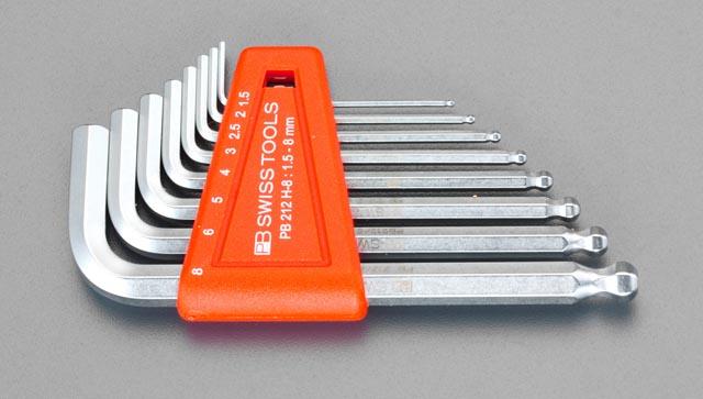 1.5–8mm / 8-piece set [Ball-Hex] wrench