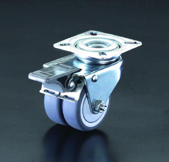 75mm Swivel Casters (Twin Wheels, Rear Wheel Brake) EA986GN-2