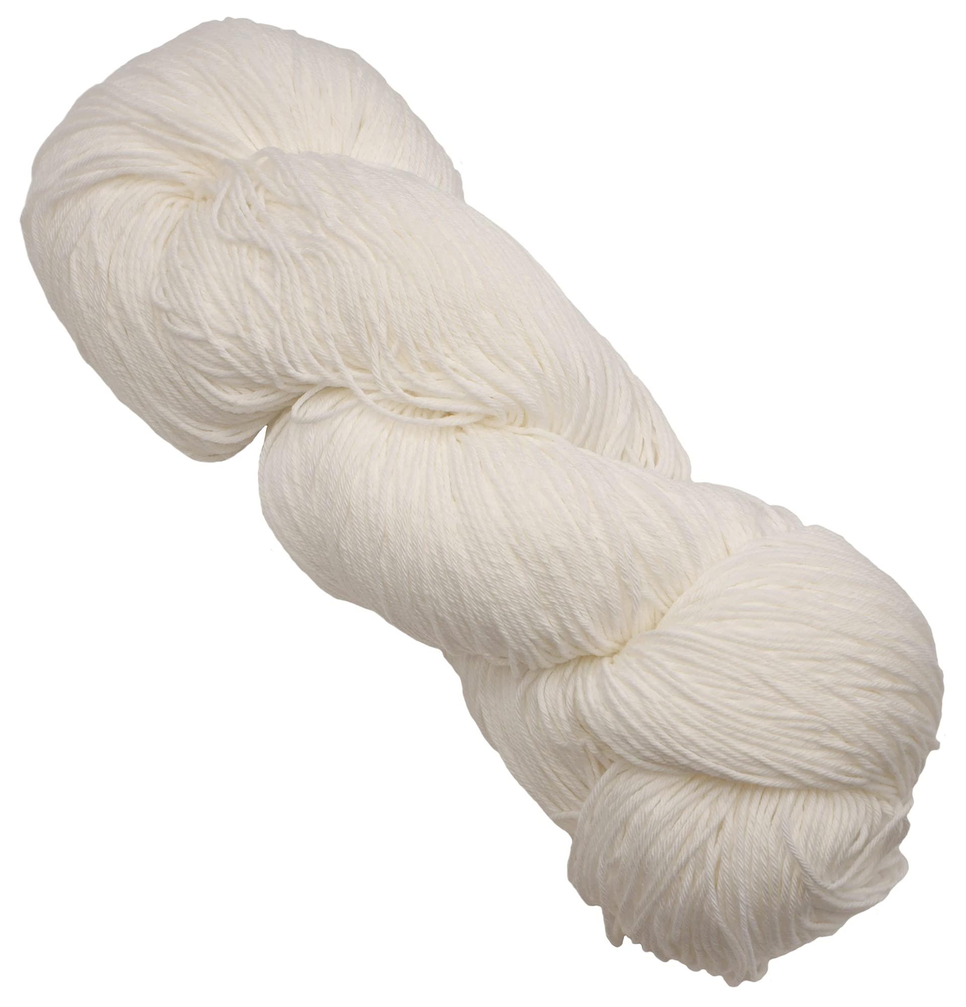 Hamana Hand-Knitting Yarn Hand-Dyed Yarn for Enjoyable Dyeing Cotton, Medium Weight COL. 1 White Series 100g (approx. 400m) 3020