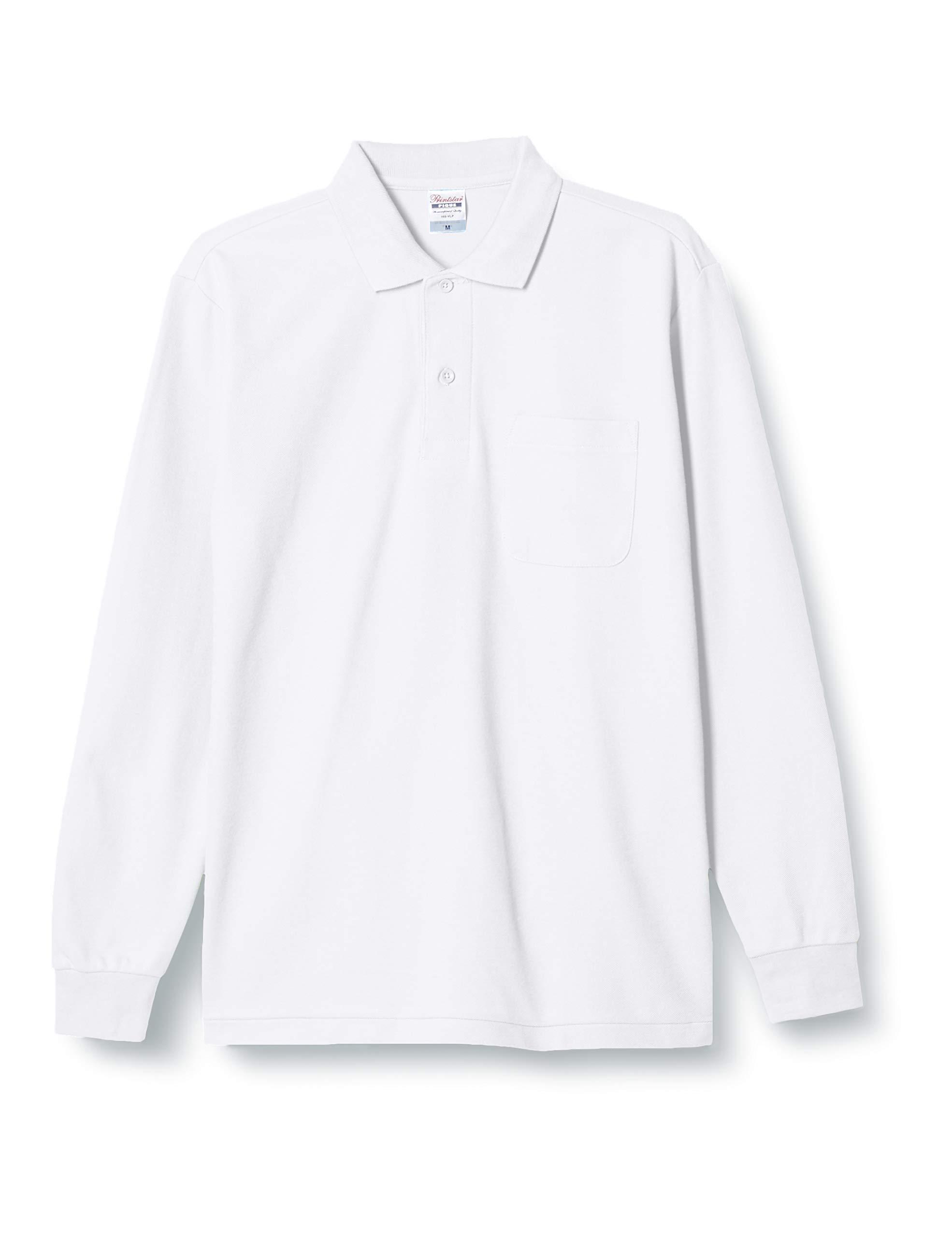 [Printstar] 5.8 oz. TC Piqué Long Sleeve Polo Shirt [With Pocket] 00169-VLP Men's White S