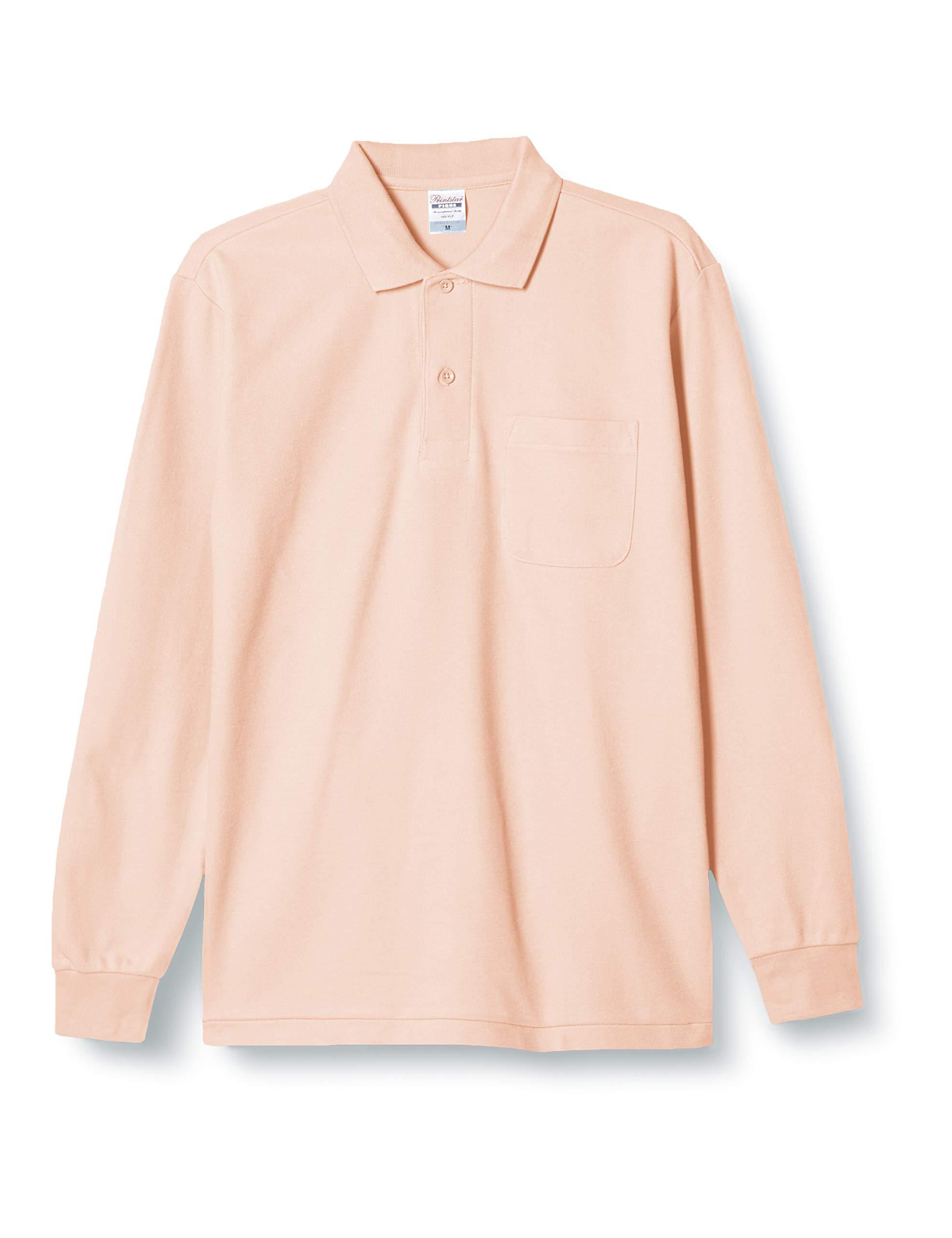 [Printstar] 5.8 oz. TC Piqué Long Sleeve Polo Shirt [With Pocket] 00169-VLP Men's Pink LL