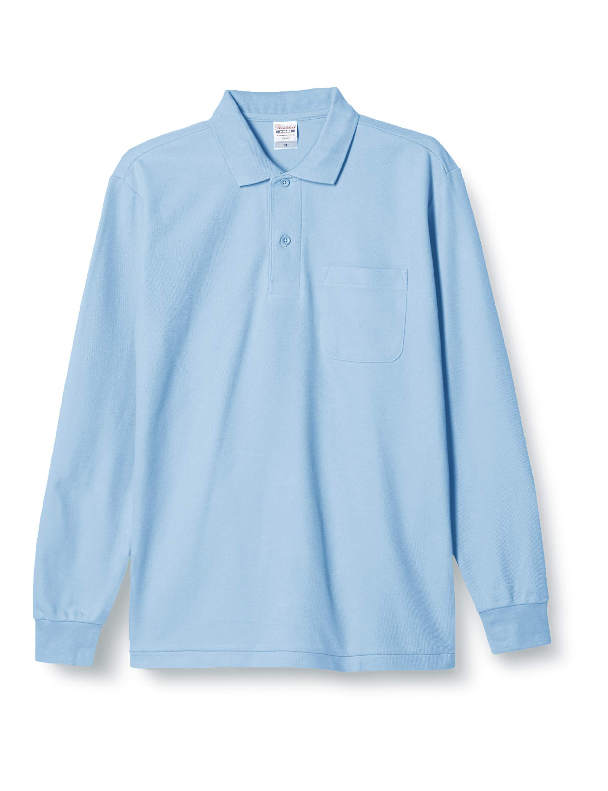 [Printstar] 5.8 oz TC Piqué Long-Sleeve Polo Shirt [With Pocket] 00169-VLP Men's Sax SS