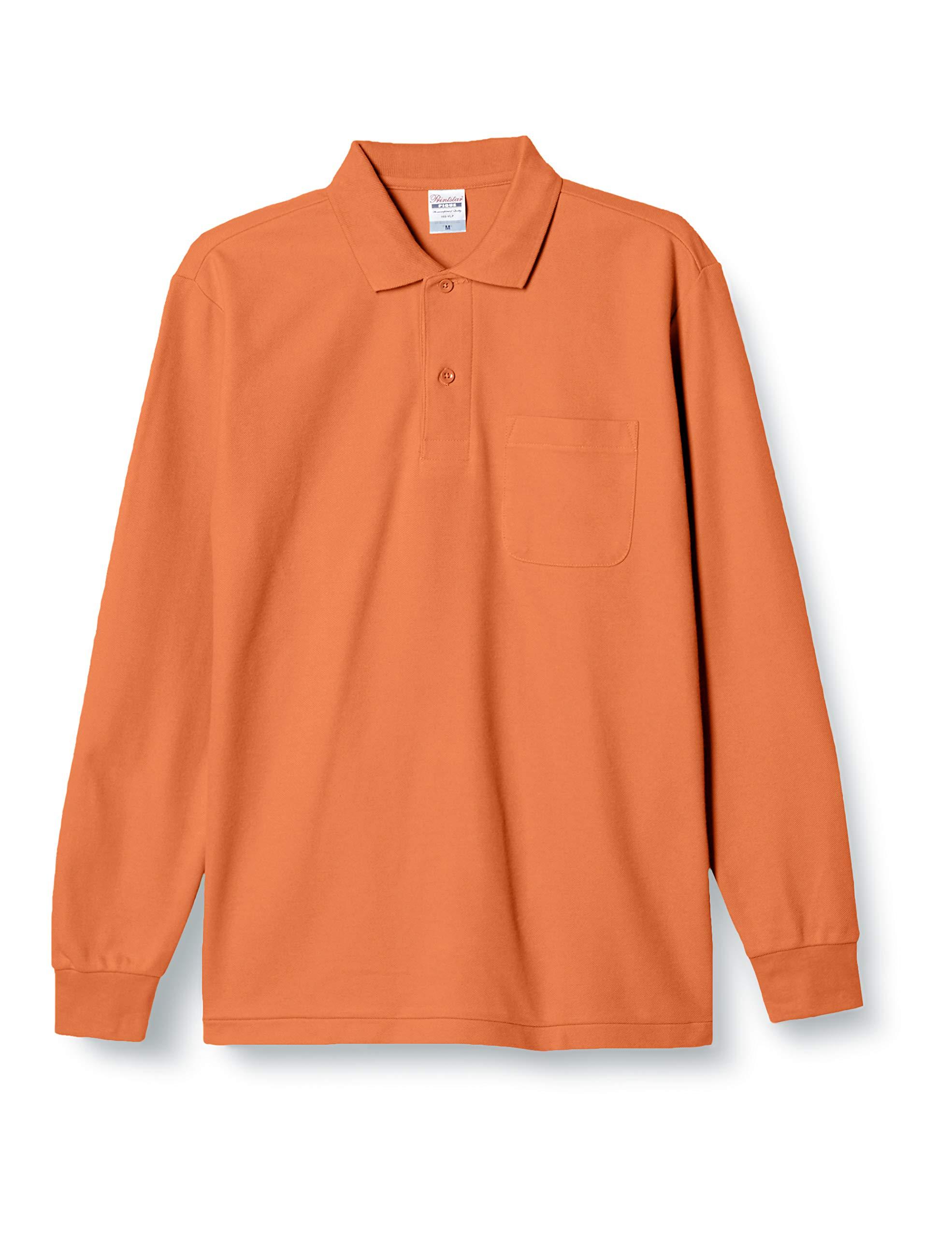 [Printstar] 5.8 oz TC Piqué Long-Sleeve Polo Shirt [With Pocket] 00169-VLP Men's Orange S