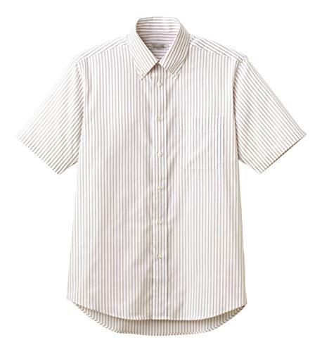 [Face Mix] Striped Short-Sleeve Shirt FB4509U 1 Beige 3L