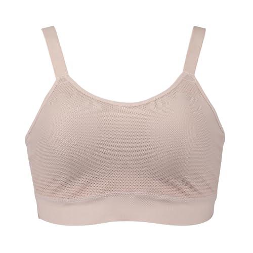 [Lucian] Half Top Cool Touch Refresh Cooler Active Type Moisture-Wicking Quick-Dry Easy Movement Lightweight Bra Women's Walnut Beige