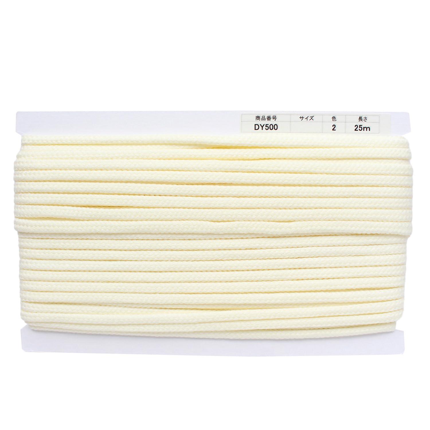 Nippon Chuko Acrylic Craft Cord φApprox. 8mm × 25m Off-White DY500-2