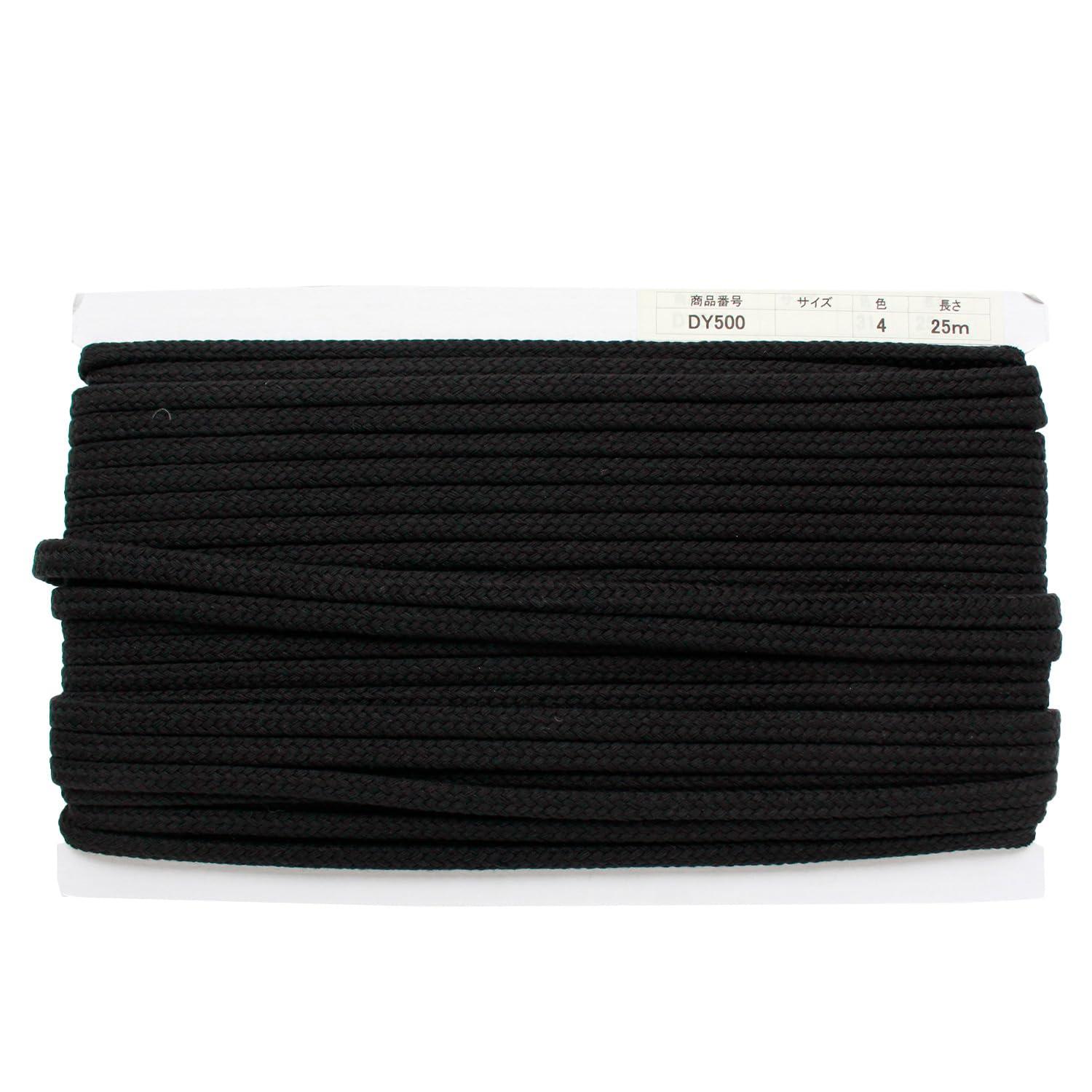 Nippon Chuko Acrylic Craft Cord φApprox. 8mm × 25m Black DY500-4
