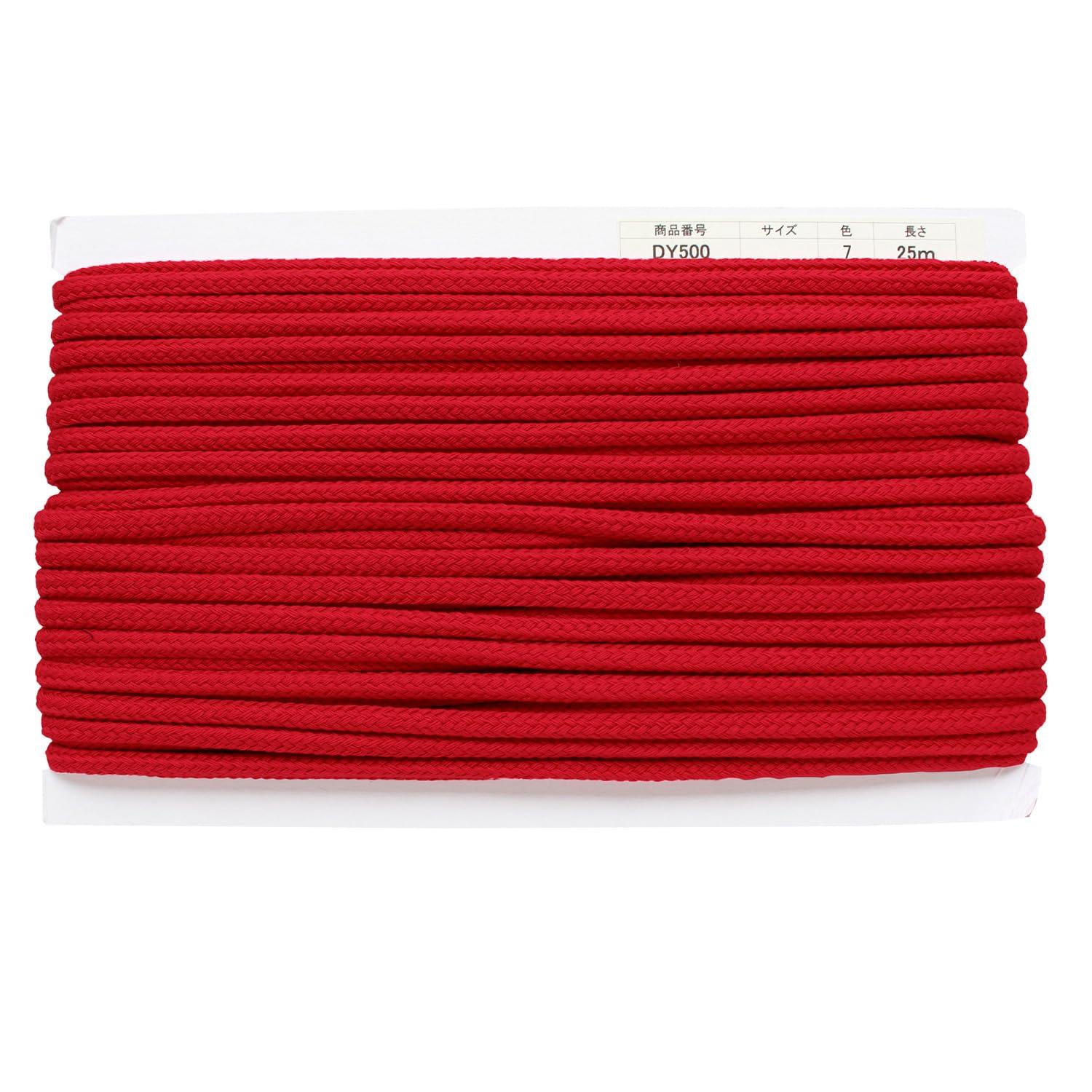 Nippon Chuko Acrylic Craft Cord φApprox. 8mm × 25m Red DY500-7