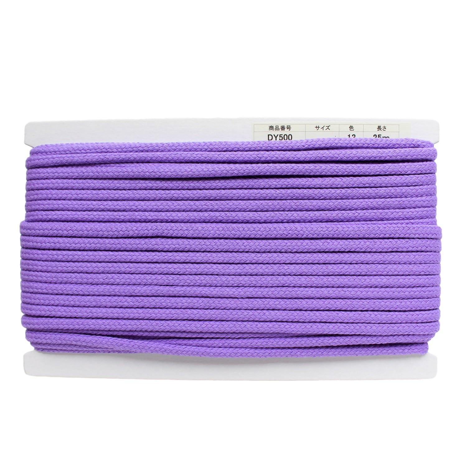 Nippon Button Trading Acrylic Craft Cord φApprox. 8mm × 25m Purple DY500-13