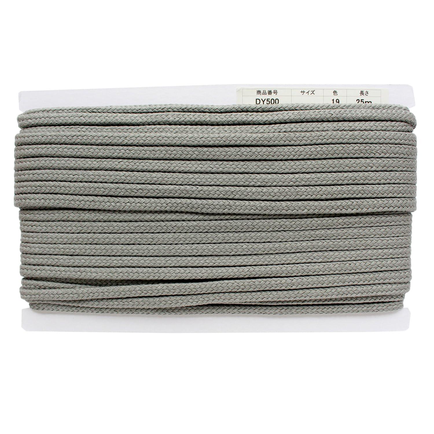 Nippon Chuko Acrylic Craft Cord φApprox. 8mm × 25m Light Gray DY500-19