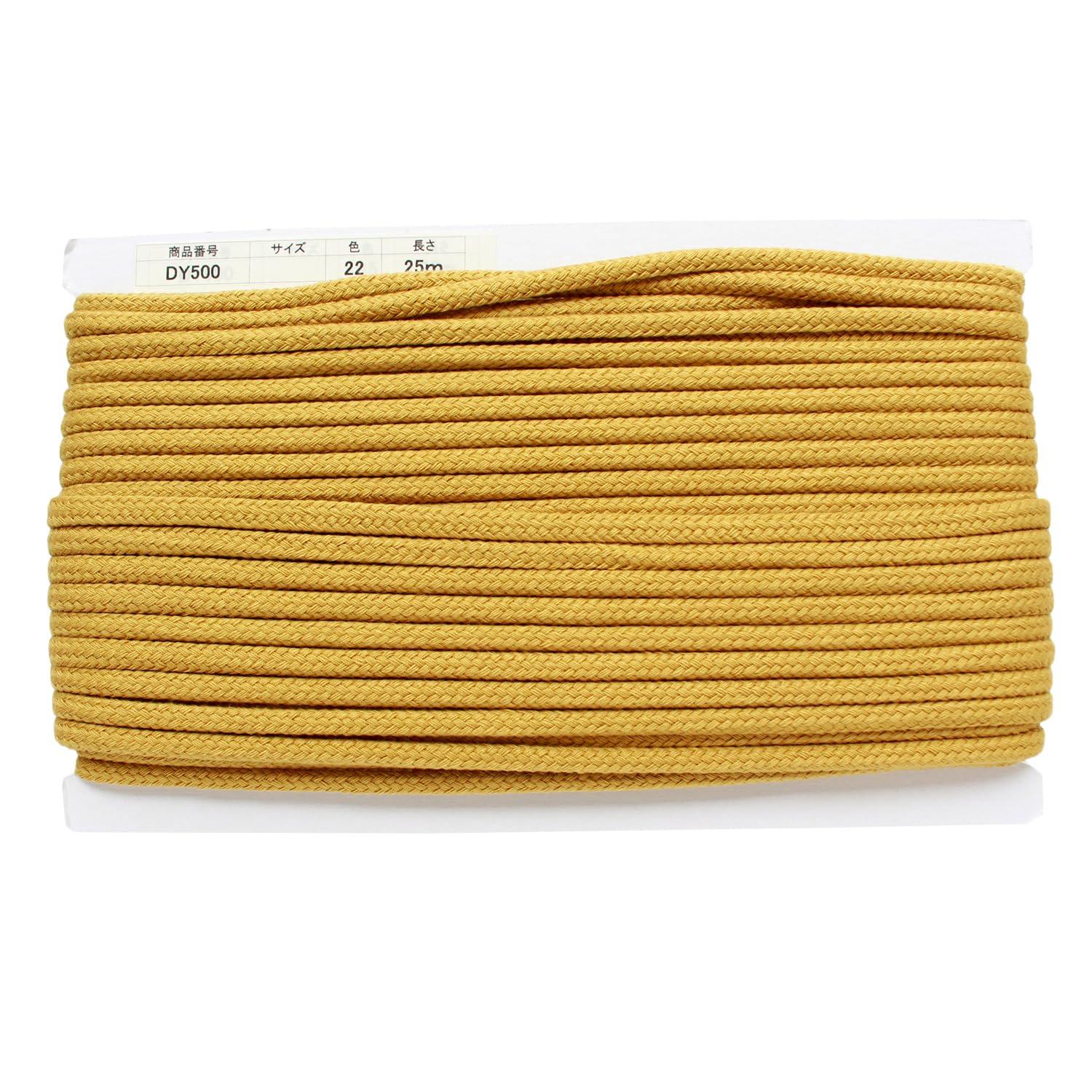 Nippon Chuko Acrylic Craft Cord φApprox. 8mm × 25m Mustard DY500-22