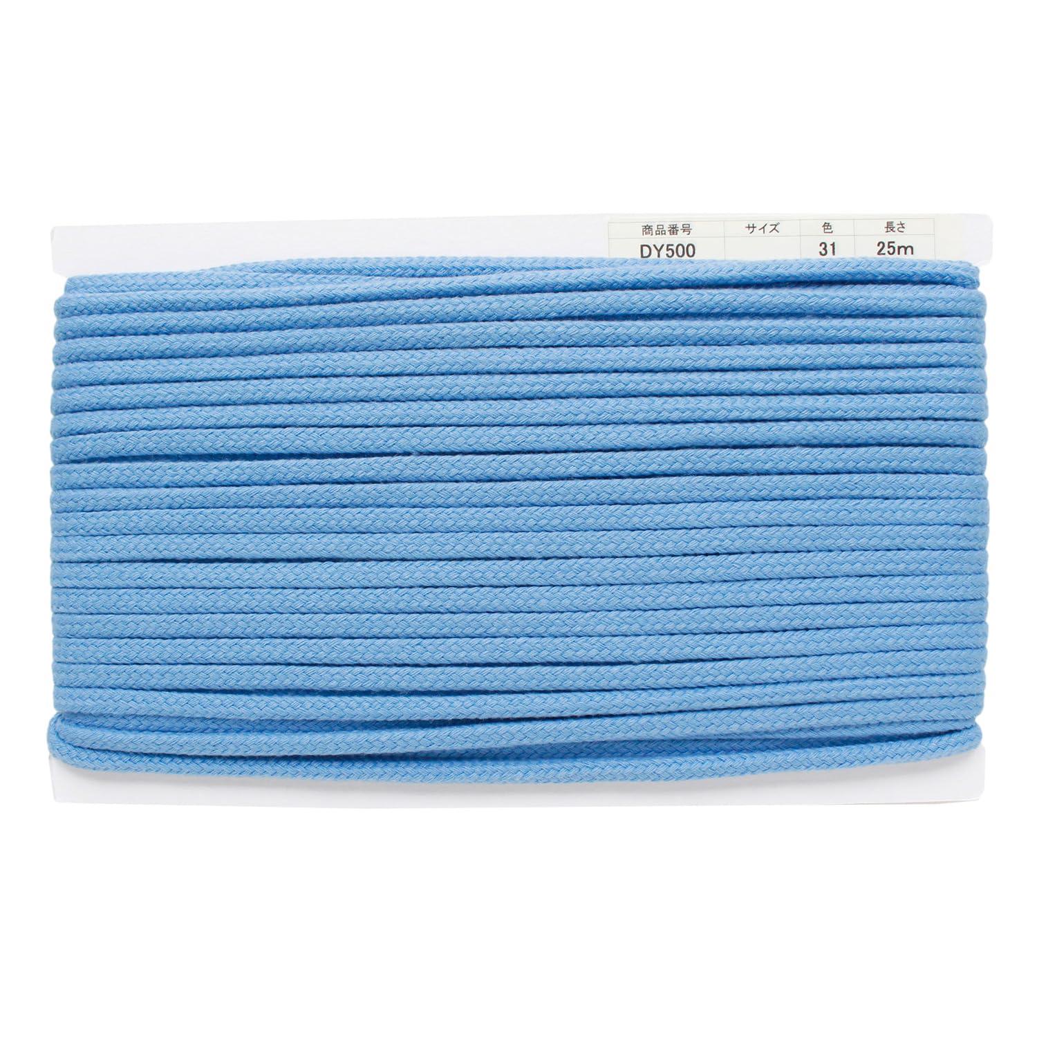 Nippon Chuko Acrylic Craft Cord φApprox. 8mm × 25m Sax Blue DY500-31