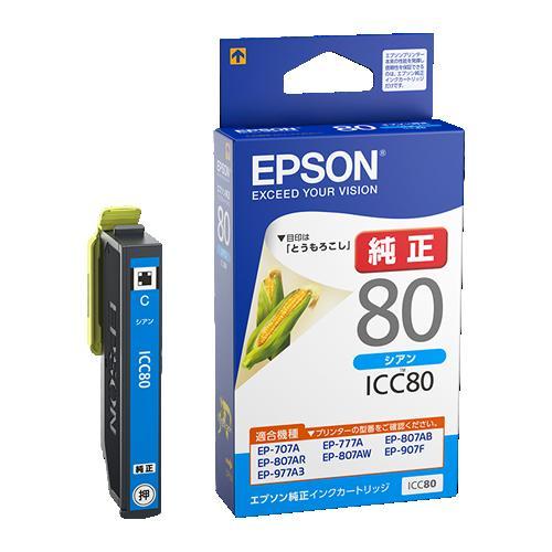[Epson] Ink Cartridge (Cyan/ICC80) Cyan