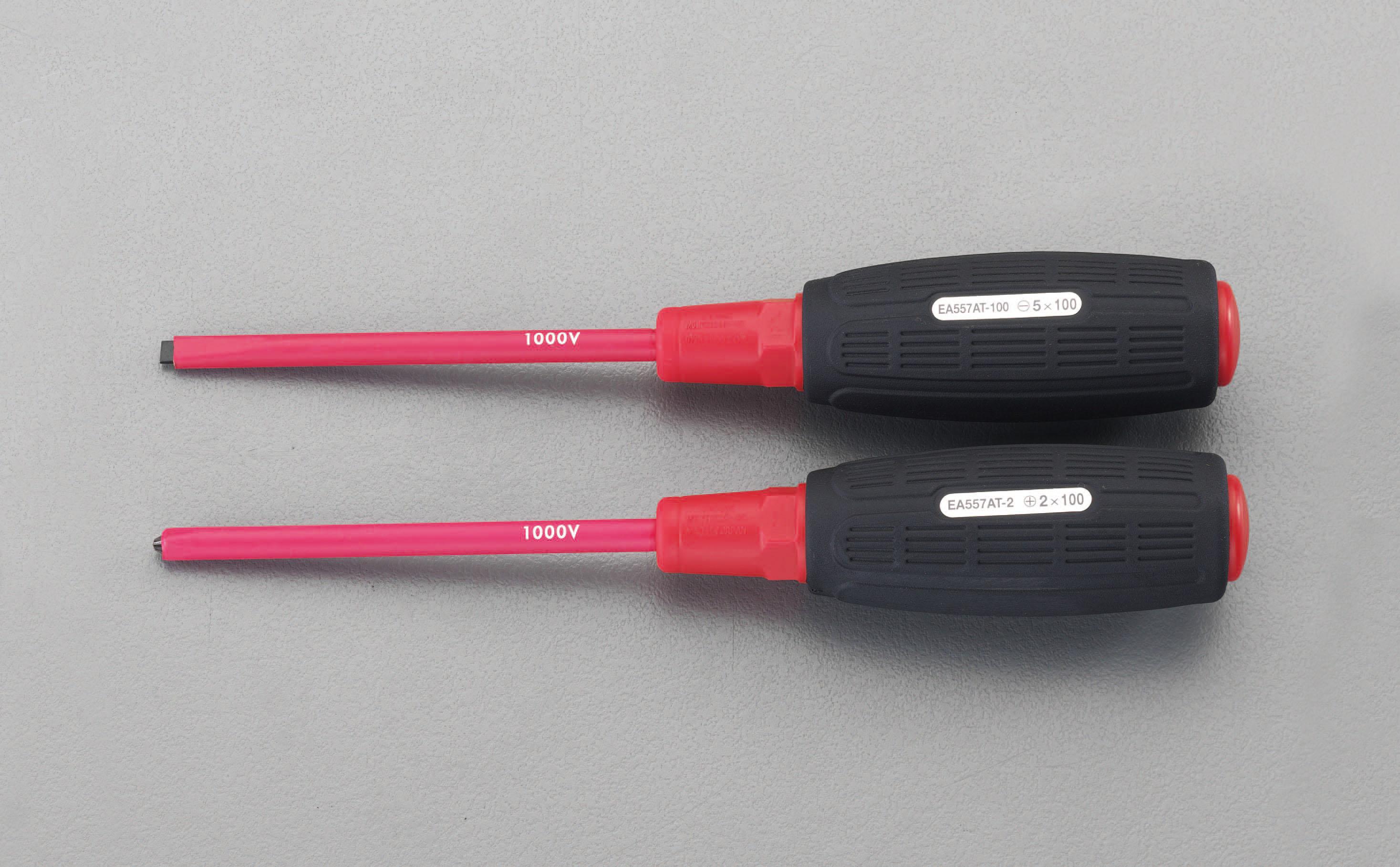2-Piece Set [+-] Screwdriver (Insulated)  5.0×0.9mm