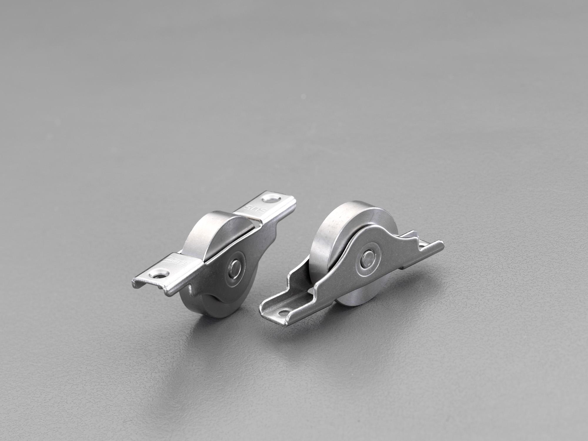 30mm Door Roller (Flat Type, Stainless Steel / 2 pieces)  14mm