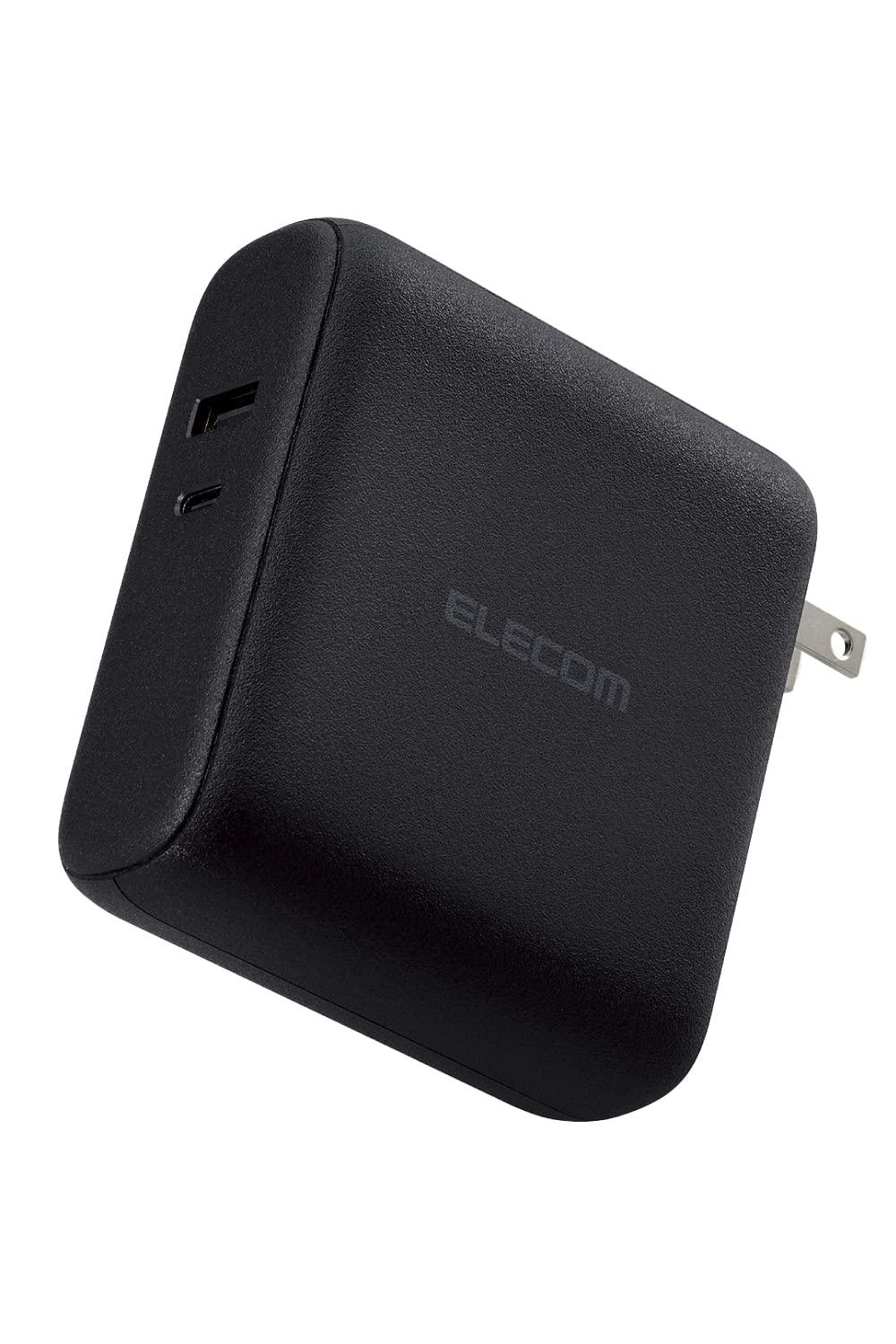 ELECOM Mobile Battery with Integrated Outlet High Capacity 10000mAh USB PD Compatible 20W Output 2 Ports: Type-C ×1, USB-A ×1 Foldable Plug Airplane Cabin Approved [iPhone Android N