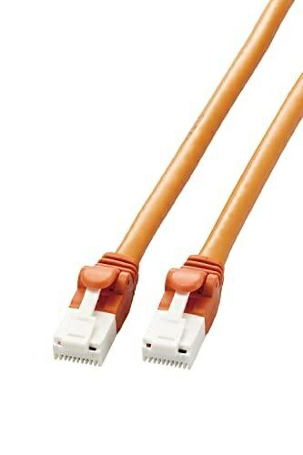 ELECOM LAN Cable Cat6A 2m (6.5ft) Snip-Proof Connector Compliant with EU RoHS Directive Simple Packaging Orange LD-GPAT/DR2/RS