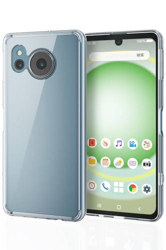 ELECOM AQUOS sense8 (SH-54D / SHG11) Case Hybrid Cover Shockproof Impact Absorption Slim Camera Lens Protection Design with Strap Hole Clear PM-S234HVCKCR
