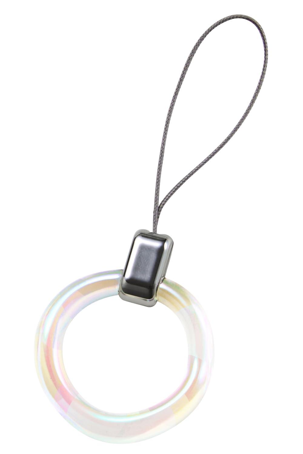 ELECOM Smartphone Strap Holder Ring Anti-Drop Weight Capacity: 2.5kg Aurora Silver P-STFCRACR