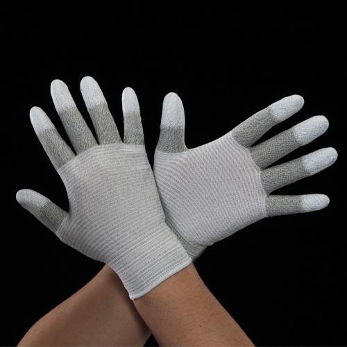 [L] Gloves (Anti-static, Nylon/Polyester Coated Fingertips / 10 pairs)