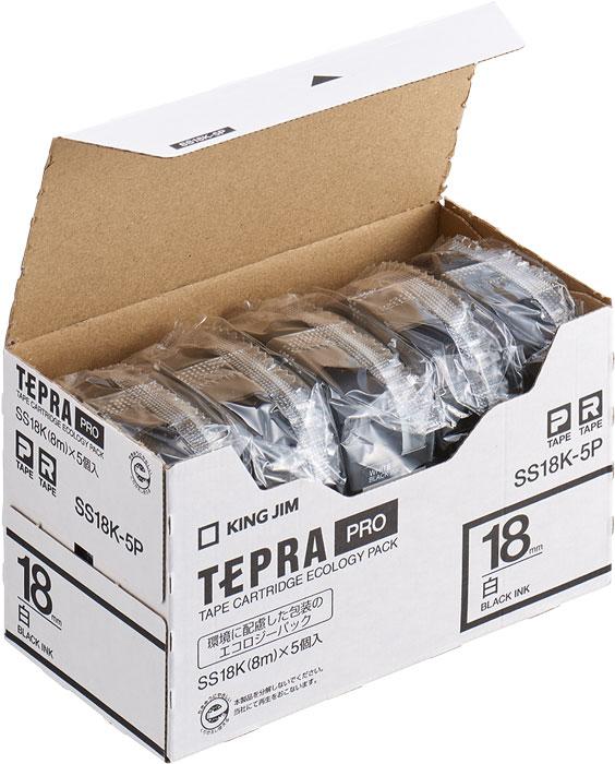 Esco 18mm Tape Cassette (White/5-Pack) EA761DK-184B
