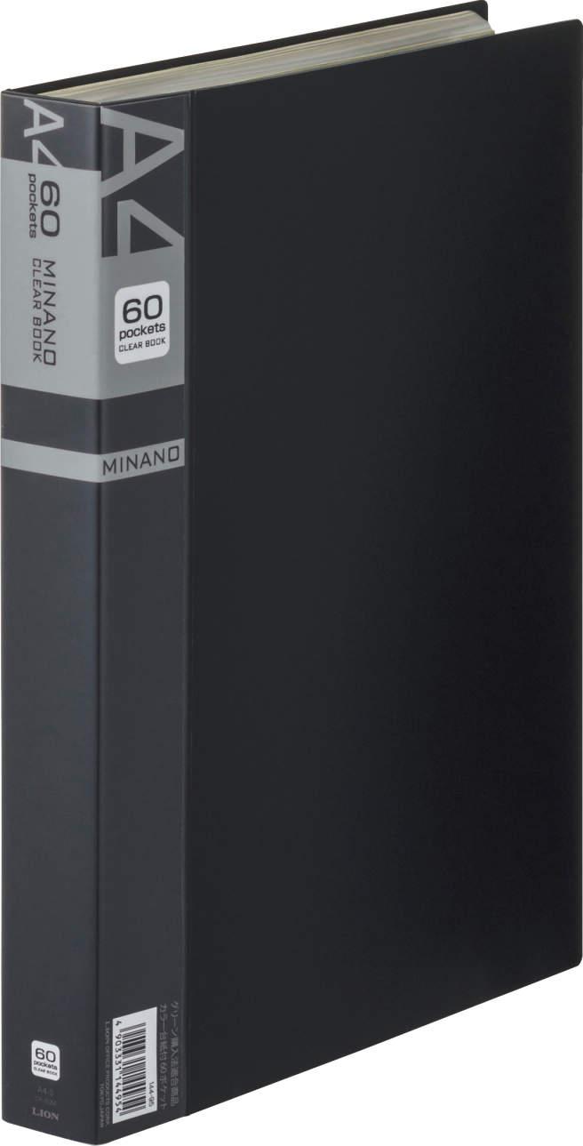 A4/S-Type Clear Book (60 Sheets/Black) Black 240×35×307