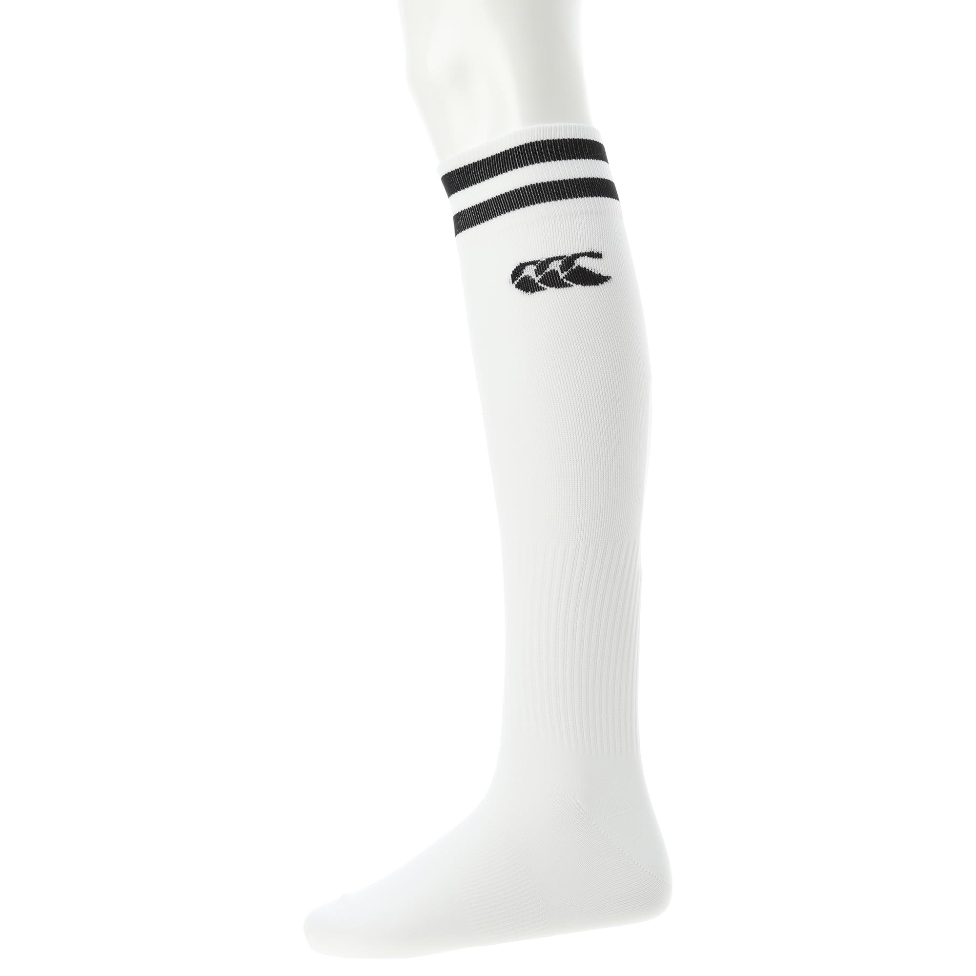 [Canterbury] 2-Line Stockings Rugby Socks 10_White 27cm-29cm
