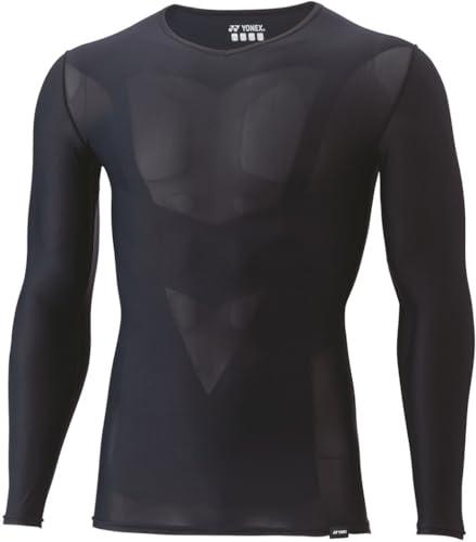 [Yonex] Long-Sleeve Shirt Uni V-Neck Long-Sleeve Shirt STBA1023 007: Black XO