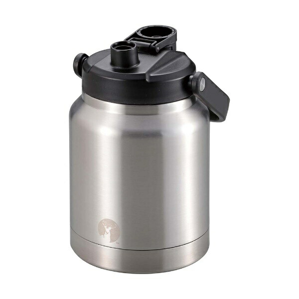 CAPTAIN STAG Sports Bottle Water Bottle Direct Drink Pour Drink Double Stainless Steel Bottle Vacuum Insulated Cooling Only HD Water Tank 2.5L Silver UE-3529