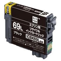 Ecolica Recycled Ink Cartridge Black (Pigment) [Epson: ICBK69L Compatible] ECI-E69L-B 1 piece
