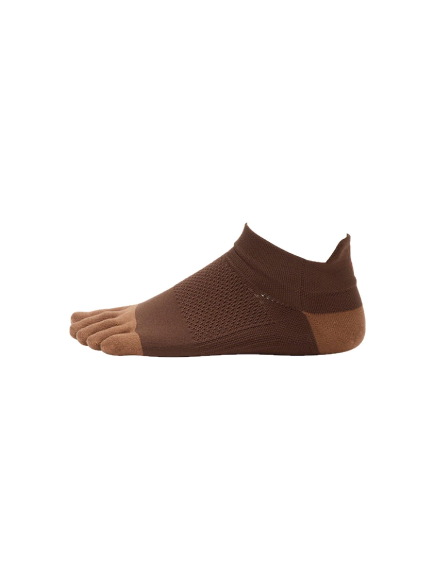 [Goldwin] 5-toe C3fit Arch Support Short Socks TEAK BROWN 4