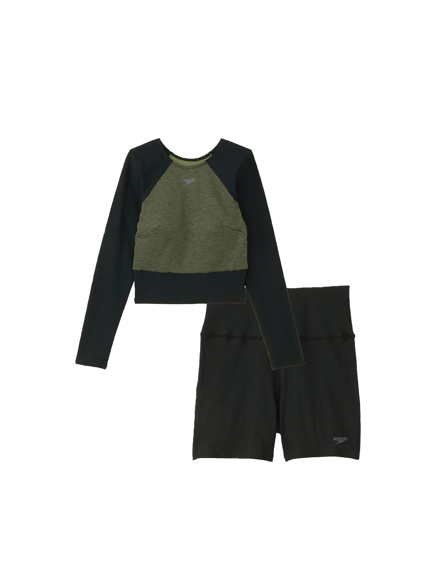 [Speed] Fitness Swimwear minimUm L/S MinimLong Sleeve SFW22450 Women's Khaki Mix