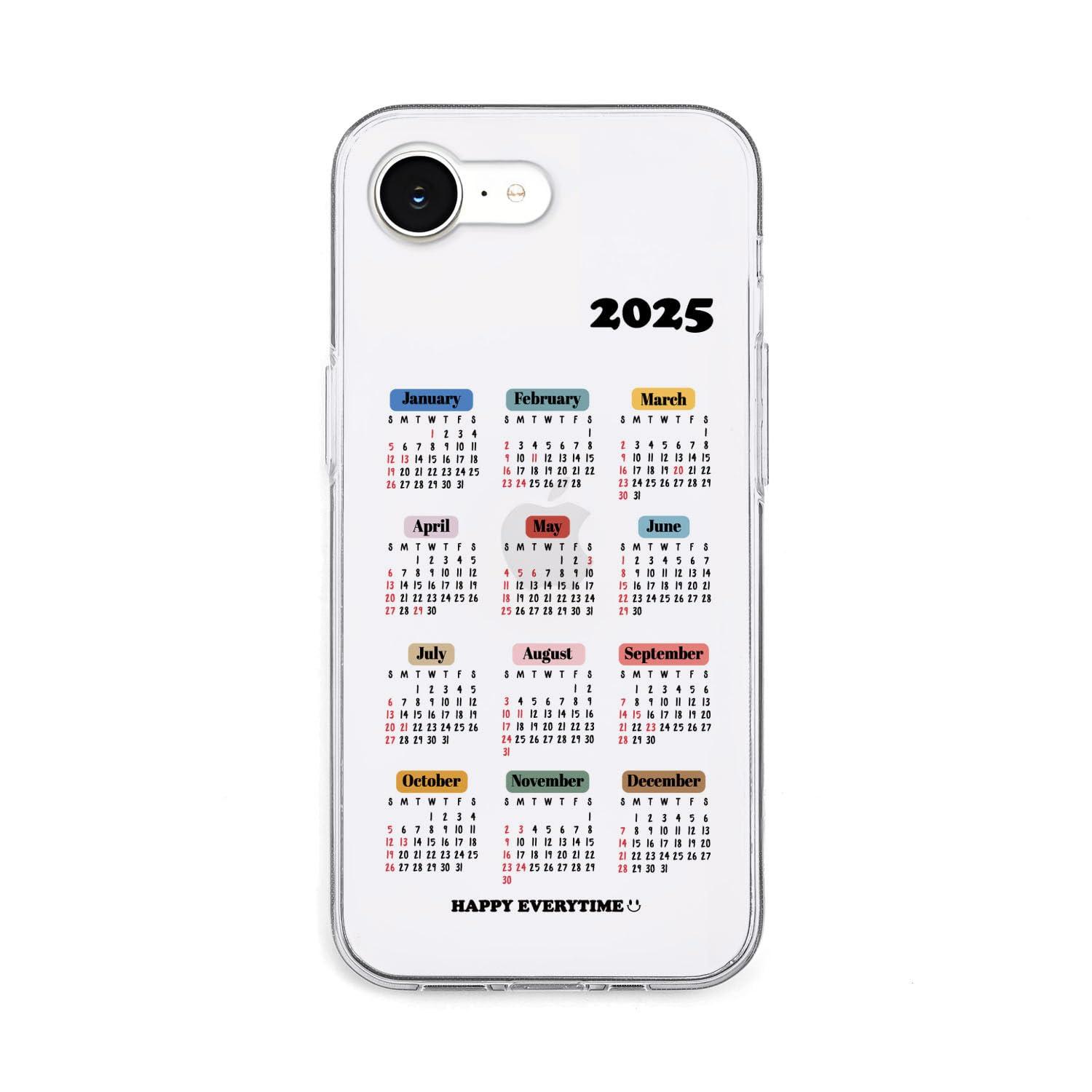 AKAN Soft Clear Case for iPhone 16e 2025 Calendar AK27561i16E