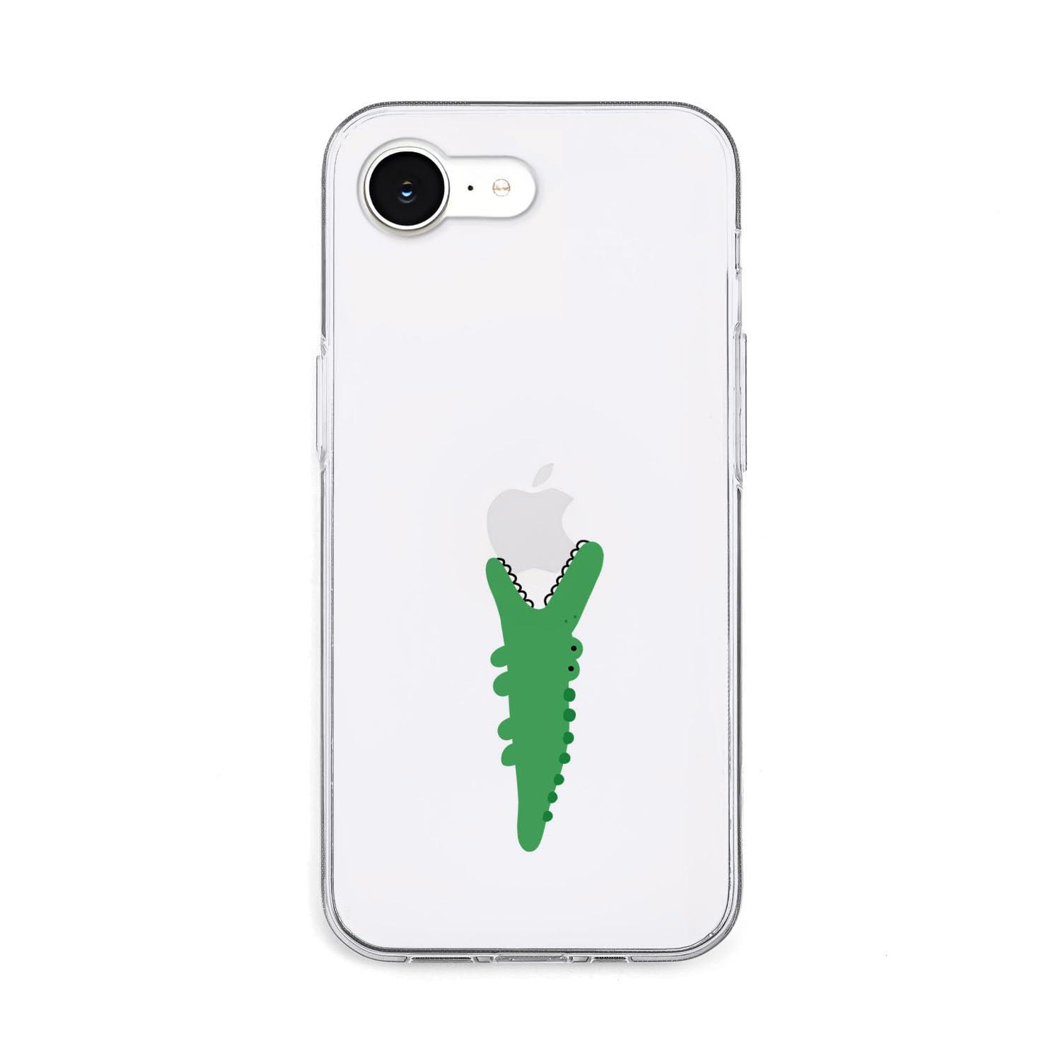 AKAN iPhone 16e Case Soft Clear Case [ Anti-Fingerprint TPU Resistant to Discoloration UV Print Dustproof Wireless Charging Transparent ] Cute Popular Character Apple iPhone Case SE 4th Generation AK27576i16E Mogu Mogu Crocodile