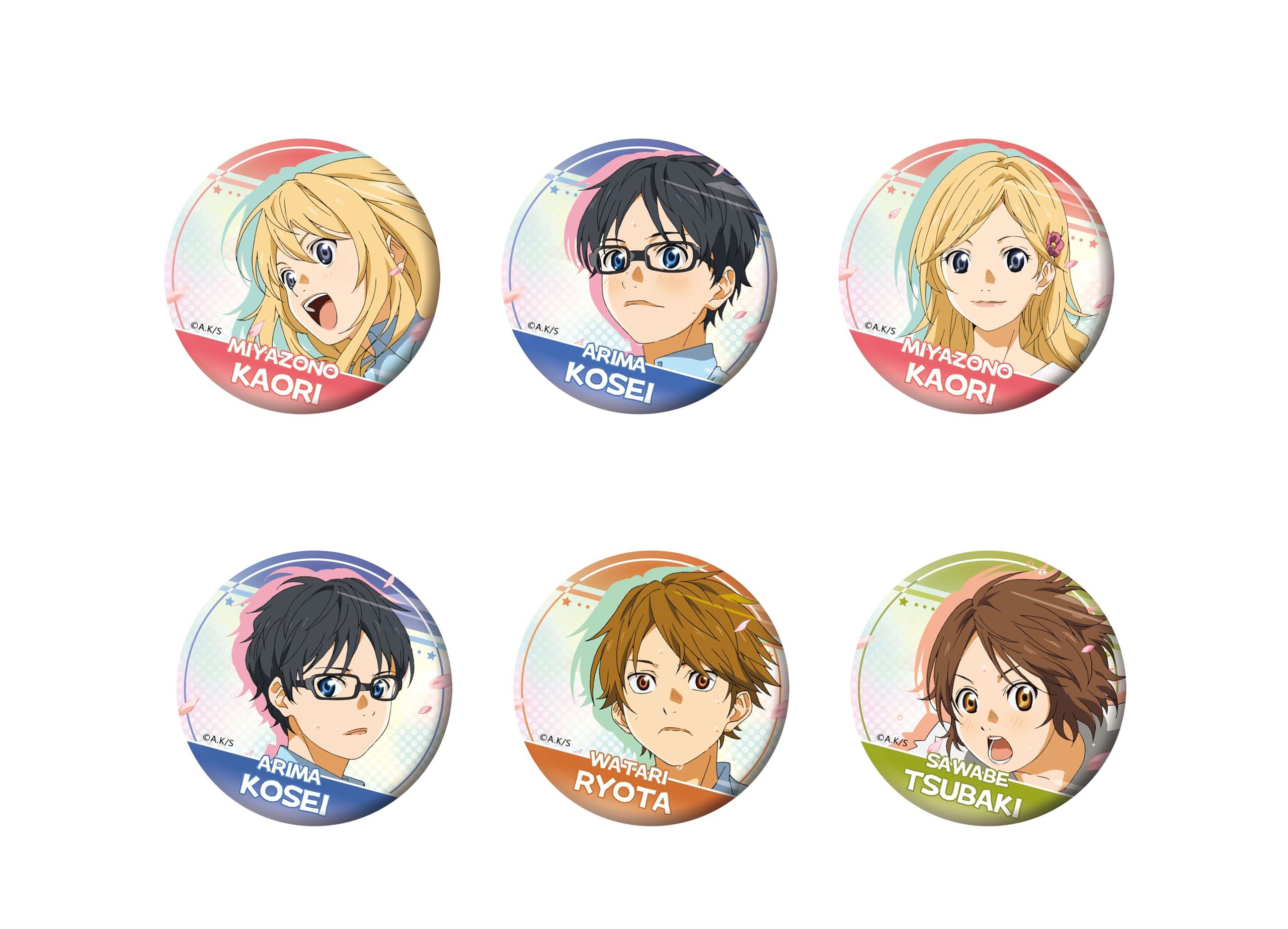 AFORCE x DRAGON HORSE Your Lie in April Badge 12-Piece Box Set
