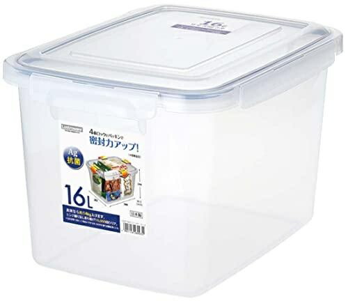 Iwasaki Kogyo Lastroware Storage Container SL Jumbo Case Large Capacity Case 16 Liters Airtight Antibacterial Made in Japan Plastic Rice Storage Container 14kg Large Storage Case with Lid B-2899 KN