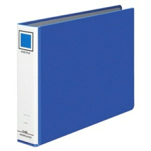 Kokuyo File Ring Binder PP Cover A4 Landscape Blue FU-445NB