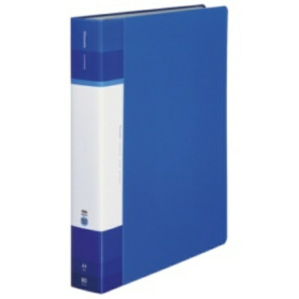 KOKUYO File Clear Book Glassel Fixed Type A4 80 Sheets Blue Ra-GLB80B