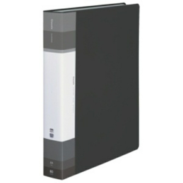 KOKUYO File Clear Book Glassel Fixed Type A4 80 Sheets Black Ra-GLB80D