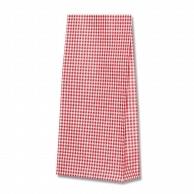 Shimojima Heiko Paper Bag with Gusset Fancy Bag S5 Gingham Mini Red 18x6.5x35cm 100 Sheets 3078600