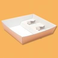 Shimojima Heiko Lunch Tray Eco Palm Box with Holder, 20-Pack 004247801