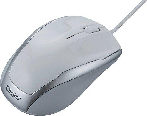 Digio2 Wired 3-Button Mouse BlueLED White MUS-UKT115W