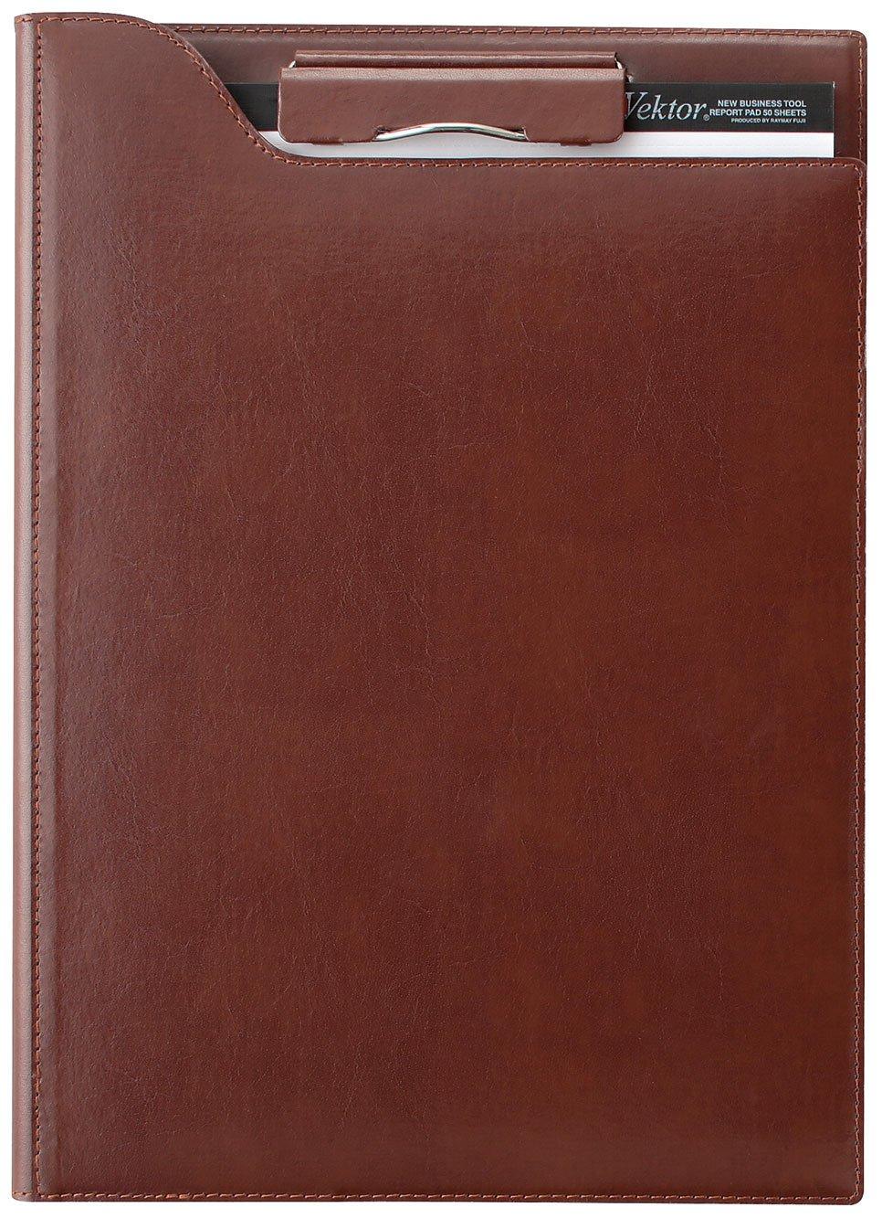 Reimei Fujii Clip File zeitVektor A4 Leather Brown ZVF654C