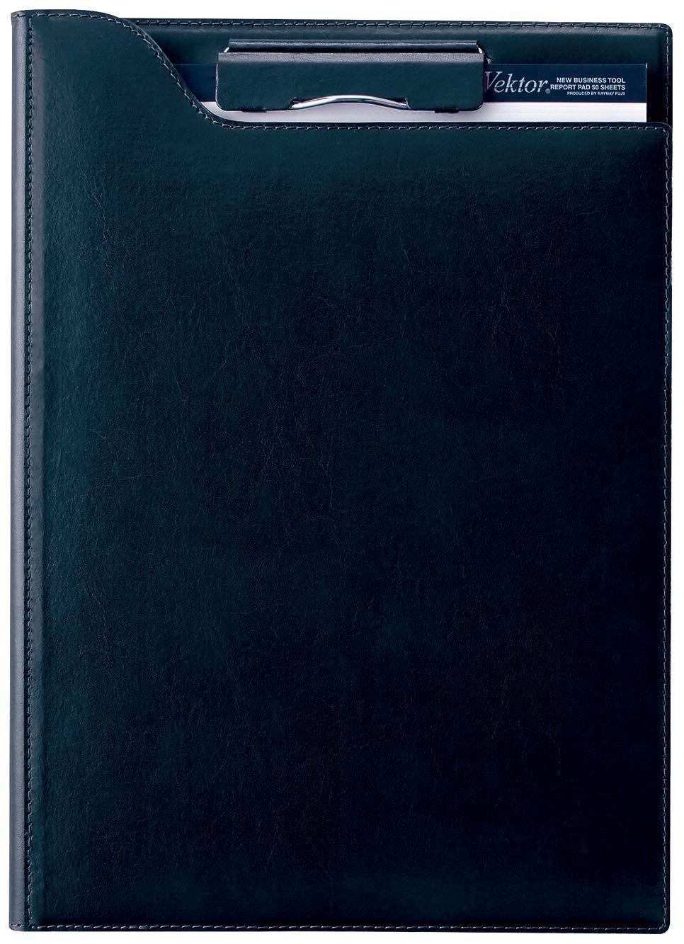 Reimei Fujii Clip File zeitVektor A4 Leather Navy ZVF654K