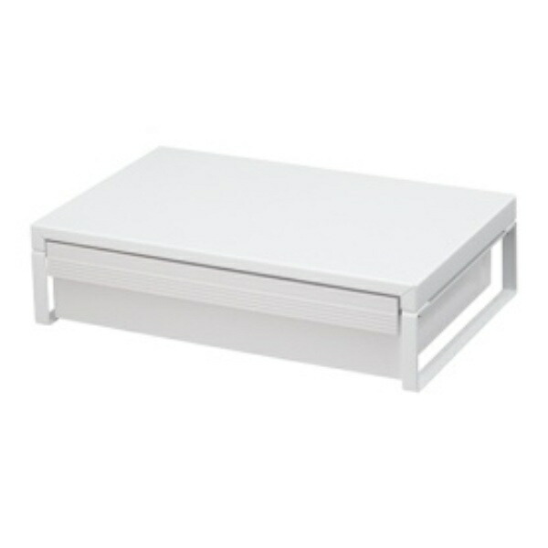 Rihitora PC Stand Monitor Stand Desk Stand White Width 39 × Depth 25 × Height 10 cm With Drawer Load Capacity 15 kg A7341-0