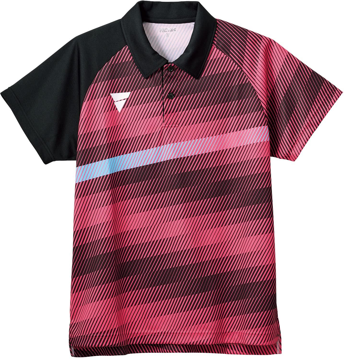 VICTAS Table Tennis Game Shirt V-GS305 J.T.T.A. (Japan Table Tennis Association) Official Unisex Pink (7000) 3XL 512303
