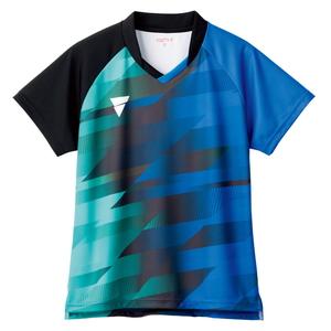 [VICTUS] Table Tennis Ladies Game Shirt V-LGS401 J.T.T.A. (Japan Table Tennis Association) Official Sweat-Wicking Quick-Dry 512402 Blue (5000) M