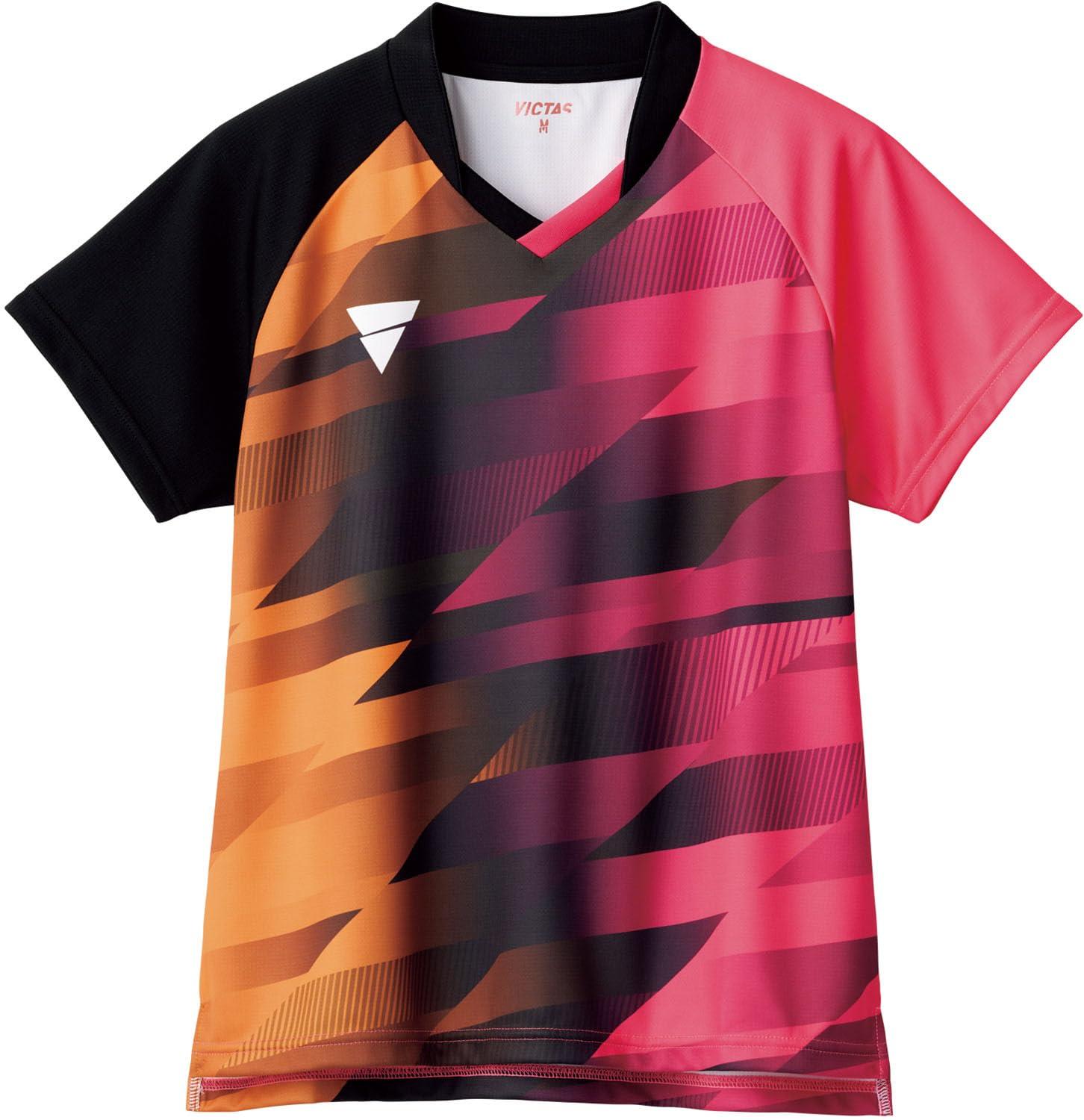 [VICTUS] Table Tennis Ladies Game Shirt V-LGS401 J.T.T.A. (Japan Table Tennis Association) Official Sweat-Wicking Quick-Dry 512402 Pink (7000) 2XS